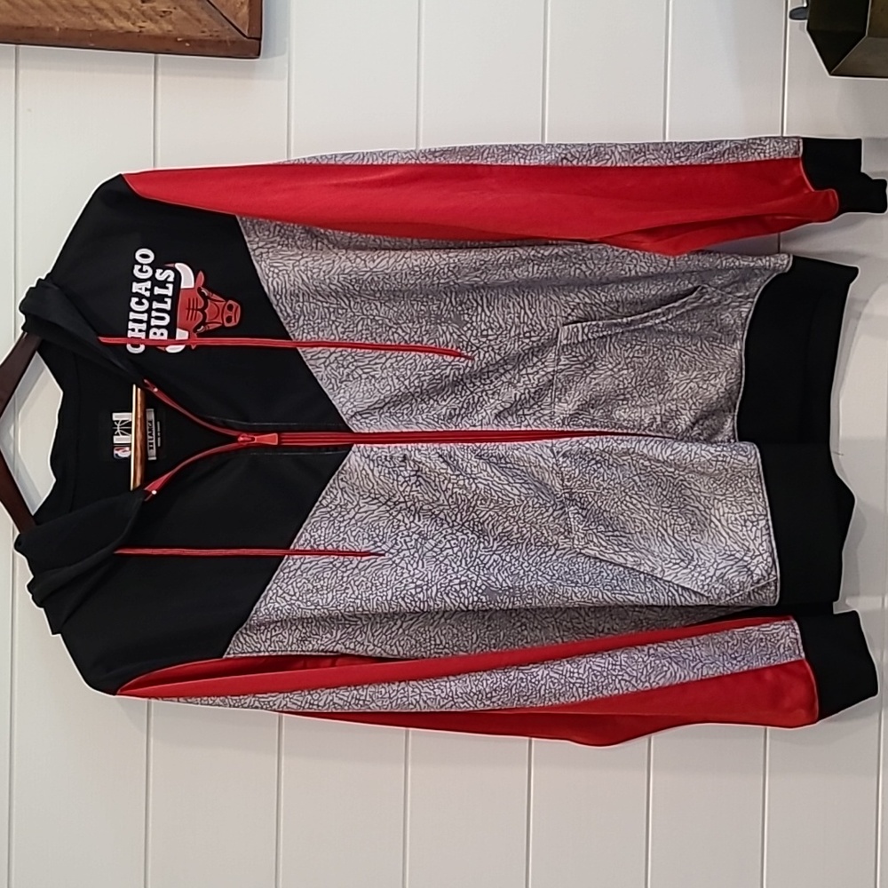 Chicago Bulls Zip Front Hoodie Sweatshirt XXL XXLarge NBA